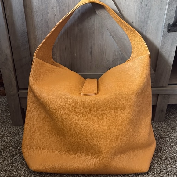 Dooney and Bourke Mustard Yellow Pebble Grain Logo Lock Sac - Picture 3 of 11